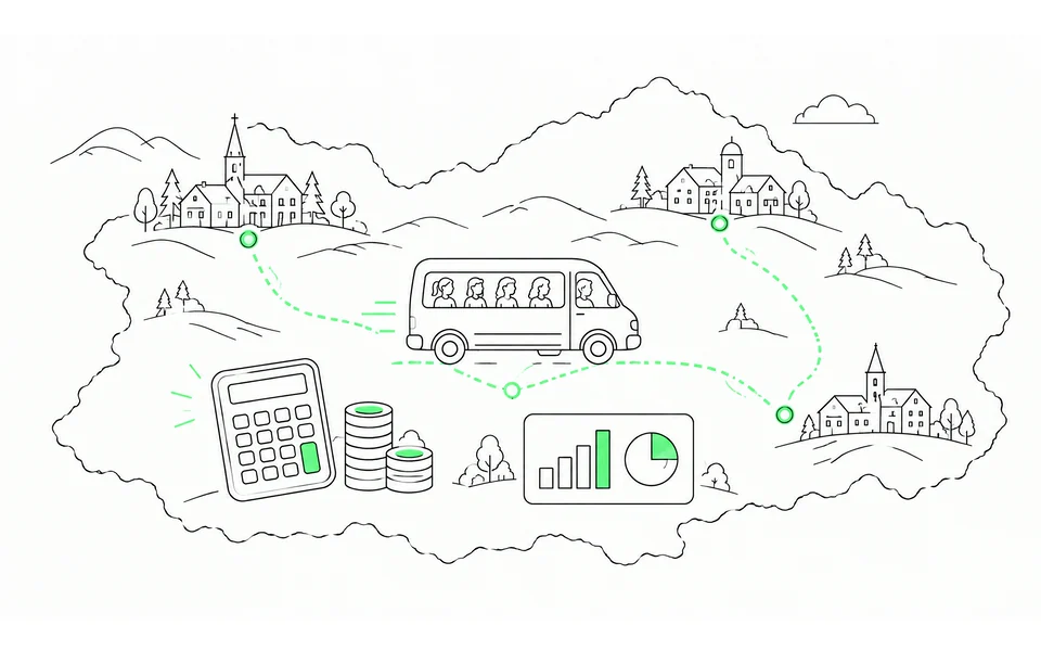 Mikro-ÖV finanzieren trotz knapper Gemeindekassen. Wie Gemeinden ihren Bedarfsverkehr sichern Gemeindenetz mit gebündelten Rufbusfahrten und Finanzierungskennzahlen