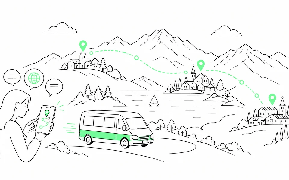 Mikro ÖV Plattform Alpe Adria konform in italienisch, slowenisch und deutsch Mehrsprachige Gästemobilität verbindet die Alpe Adria Region