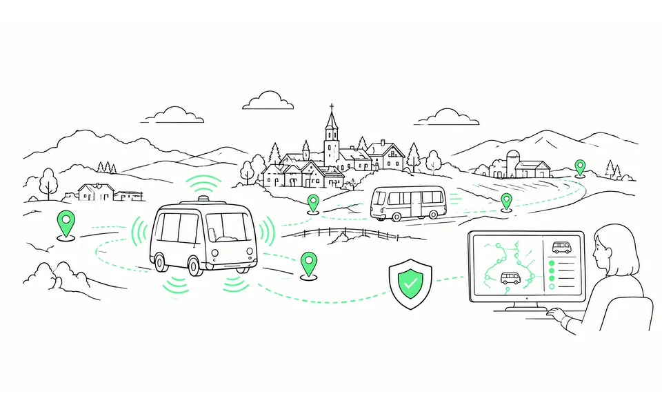 Modellregion automatisiertes Fahren. Wie sich Gemeinden jetzt vorbereiten können Automatisierter Bus in einer ländlichen Modellregion mit Leitstelle und Datenanalyse