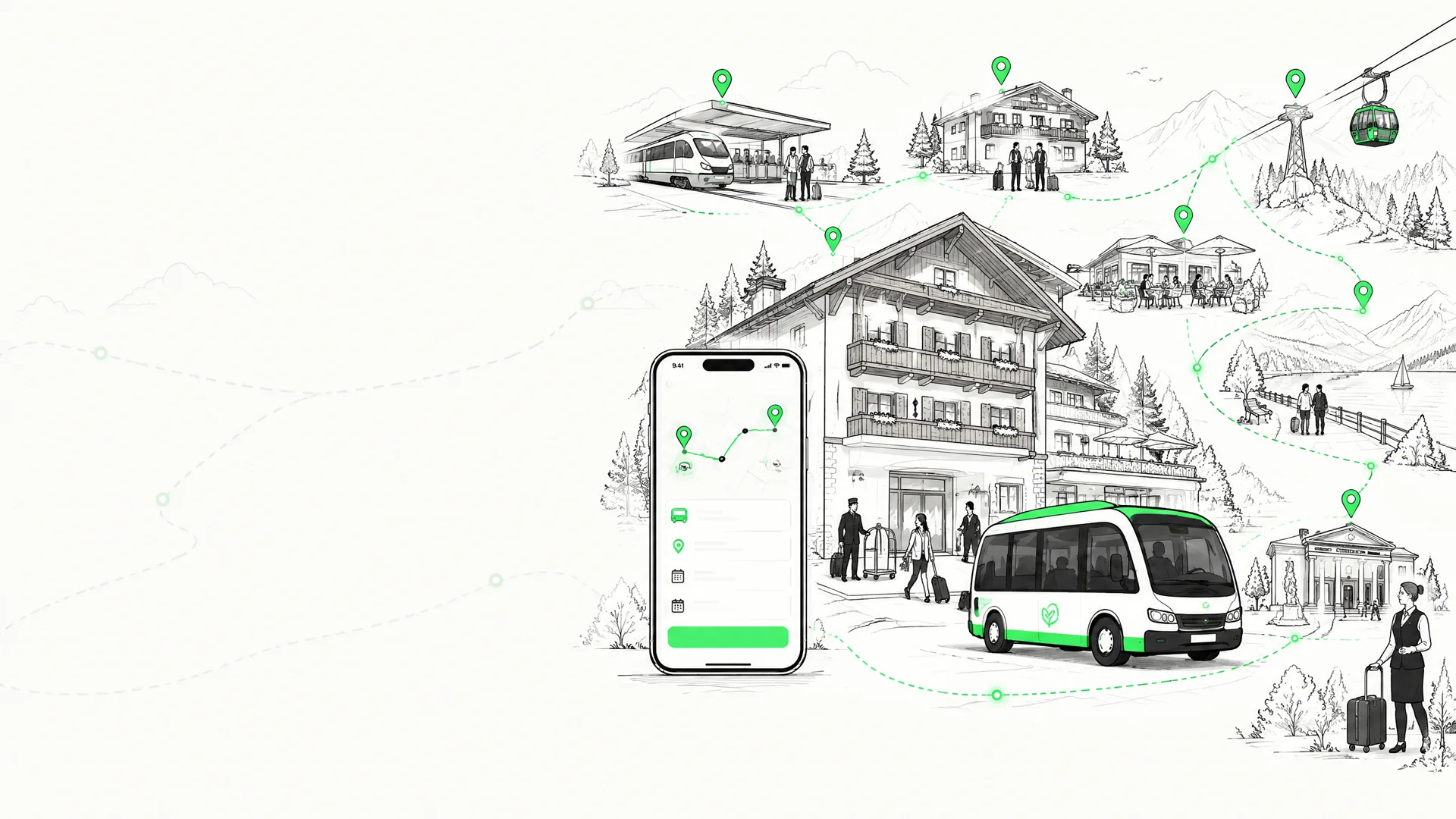 Hotel Shuttle Buchungssoftware Shuttle zwischen Bahnhof und Hotel